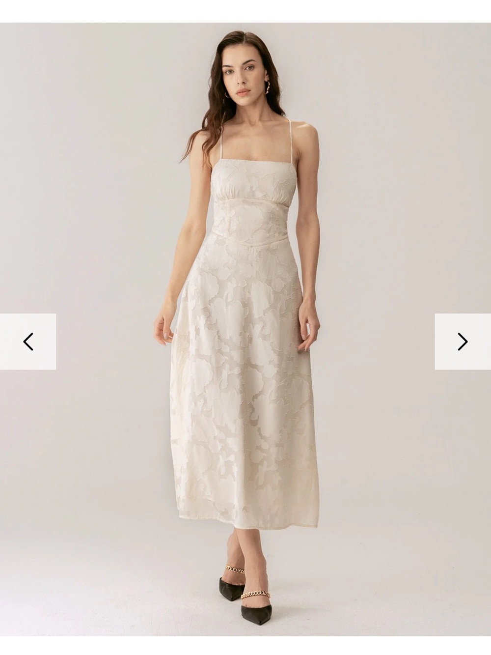 Apricot Jacquard Corset Slip Maxi Dress